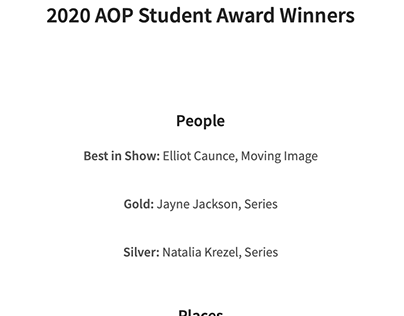 To Master- AOP Student Awards