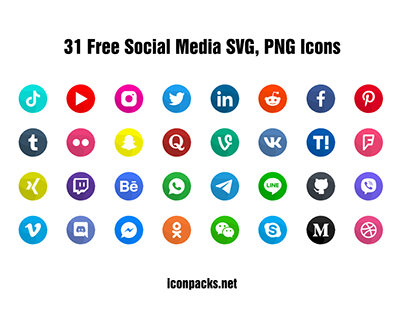 41 Free Social Media Brand SVG, PNG Icons
