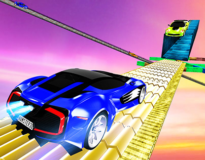 Futuristic Mega Impossible Tracks Car Racing Plane Stunts