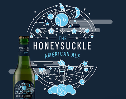 Beer Labels - The Cosmonaut Red & Honeysuckle American