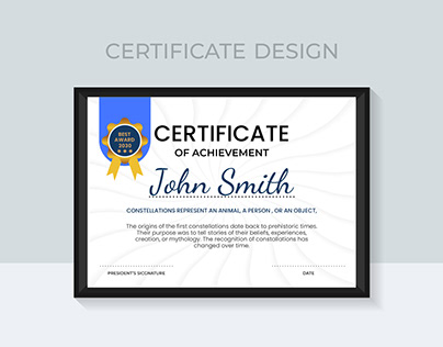 Certificate Design template