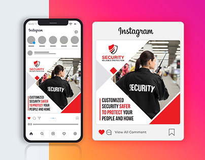 Security Company Social Media Post Design
