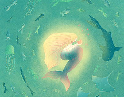 Illustrations of the fairy tale "The Little Mermaid"
