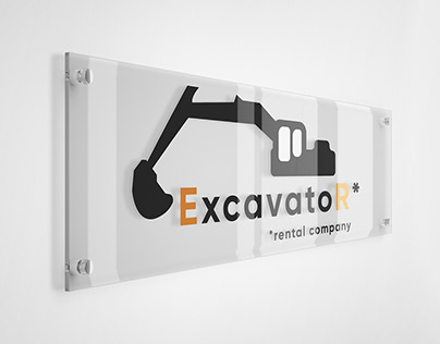 Excavator rental company logo