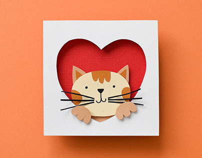 DIY Valentine`s Day Card | paper art