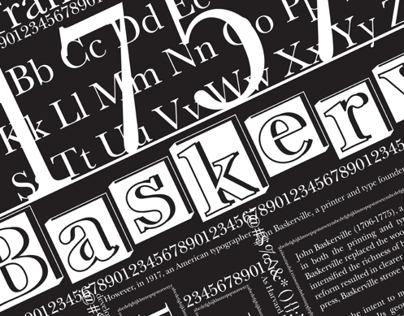 Baskerville Typeface Poster