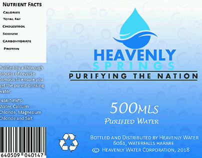 Heavenly Springs Water Branding Design