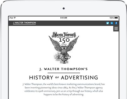 J. Walter Thompson Interactive Timeline
