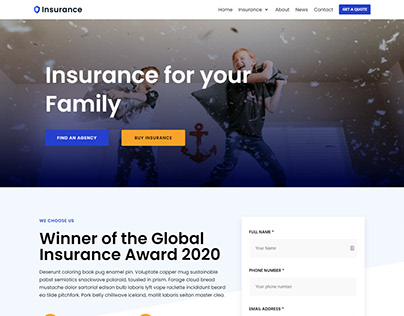 Insurance - wordpress website