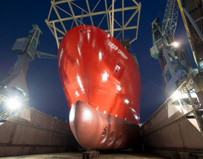 Deep Orient launch at Metalships Yard, Vigo, Spain
