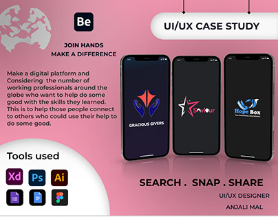 User, Volunteer, NGO applications - UI/UX case study