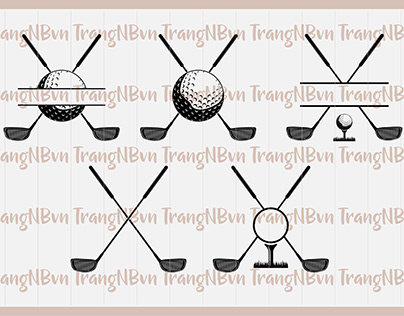 Golf Monogram EPS-SVG-PNG-JPG files