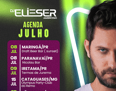 Agenda Musical JULHO - DJ Elieser Ambrosio