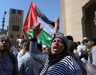Egyptians protest for Gaza at Al Azhar, Cairo