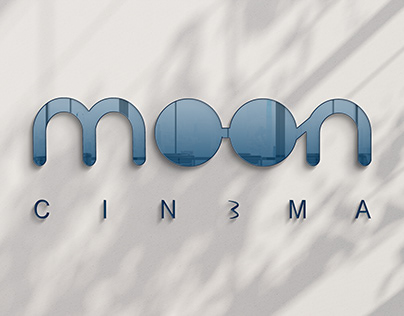 moon cinema logo and branding