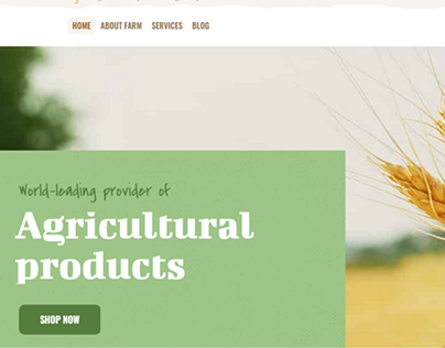 Agricultural Business woocommerce website on WordPress.