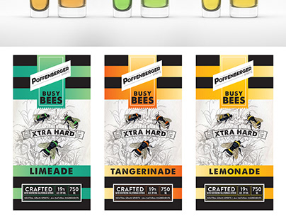 Label design for Busy bees Limca