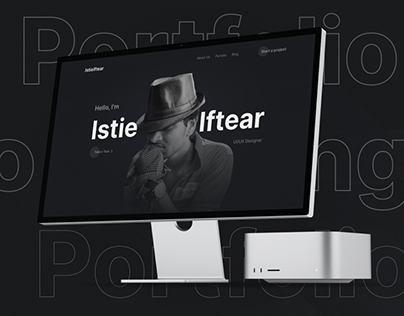 Personal Portfolio Dark Mode Website UI UX Design