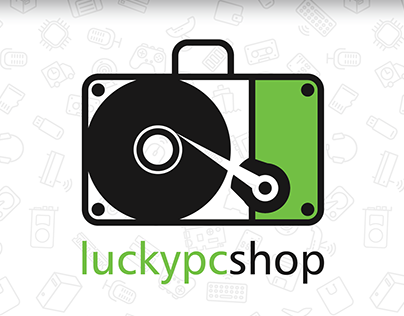 Brand identity of luckypcshop (online store)