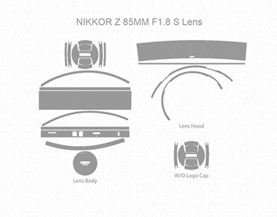 NIKKOR Z 85MM F1.8 S Lens Skin Template Vector