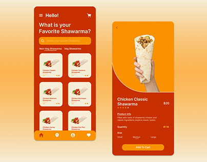 Shawarma Mobile App - Ui Design