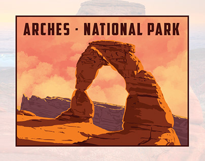 Arches National Park Illustration - Utah