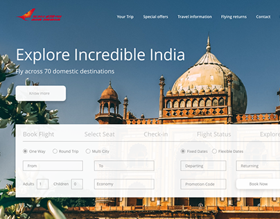 Air India Website Concept