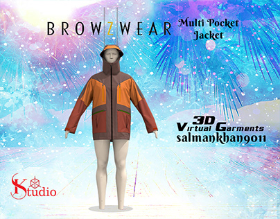 3D Garment Multi Pocket with Browzwear VStitcher