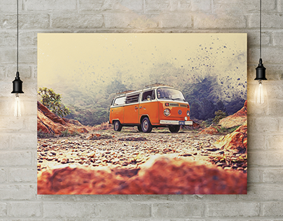 Digital painting "Volkswagen Bus"