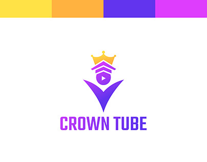 CROWN TUBE gradient logo design