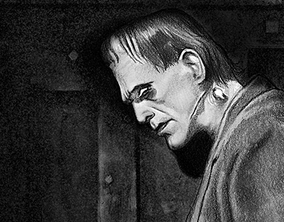 Boris Karloff as Frankenstein's monster.