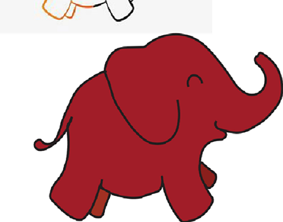 Vector Elephant made in Illustrator