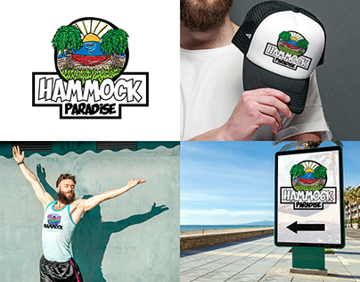 Hammock Paradise Logo Branding Concept Mockup