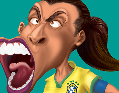 Caricature - Marta (Brazilian Soccer Player)