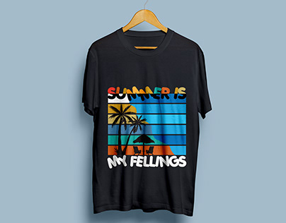 Summer is my fellings t shirt design