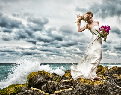 Miami Beach wedding magazine shoot