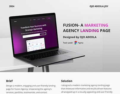 Project thumbnail - Fusion-a marketing agency landing page