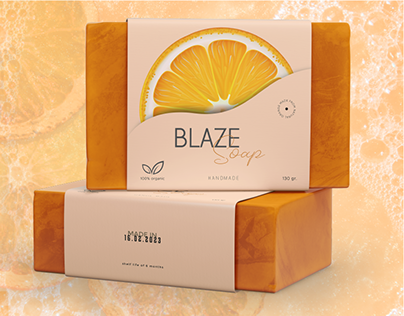 "BLAZE SOAP" packaging design