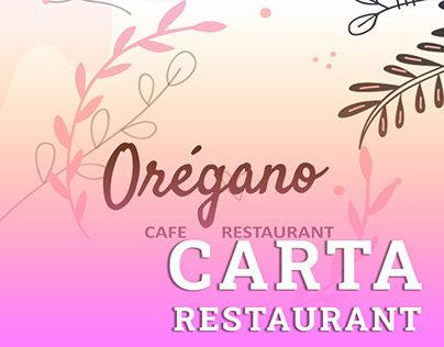 Carta Restaurant Orégano