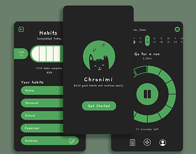 Chronimi Mobile App Design