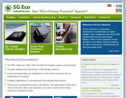 SG Eco Industries Website
