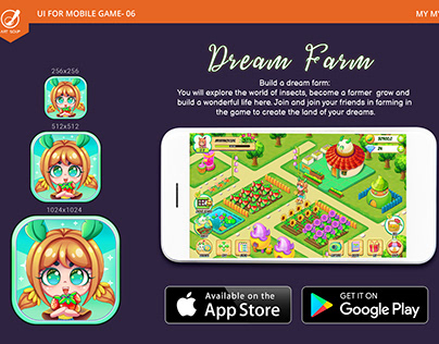 Game Dream farm ( UI/UX) Mobile