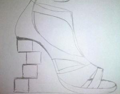 Blocks heel shoe design