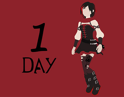 A few 'countdown' pages for a web animation show: RWBY