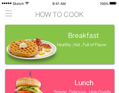 Cooking Guide App - Concept 
@copywrite