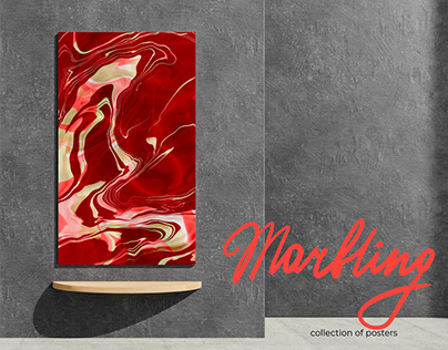 Marbling. Collection of posters