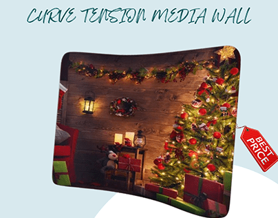 Christmas Curved Tension Fabric Media Walls