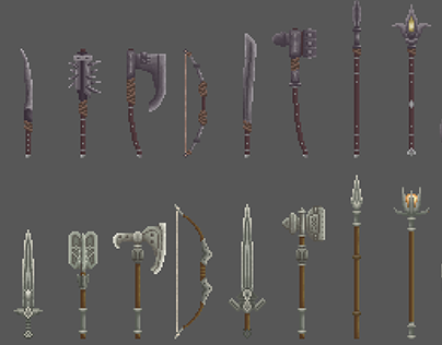 Fantasy Weapons Sets - Pixel Art