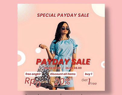 Payday sale poster for Instagram content