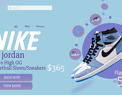 Shoes/Sneakers Landing Page design